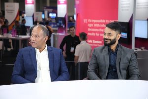 Vamsi Krishna Dhalli, senior data manager of technology at National Roads and Motorists’ Association Ltd., and Sumeet Kumar Agrawal, vice president of product management at Informatica Inc., discuss enhanced customer experiences at Informatica World 2024.